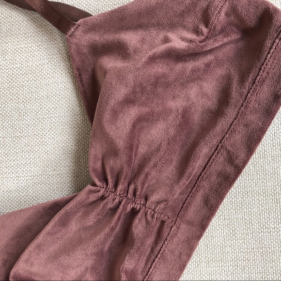 JOY LAB Dusty Rose Velour Bralette - Picture 3 of 5